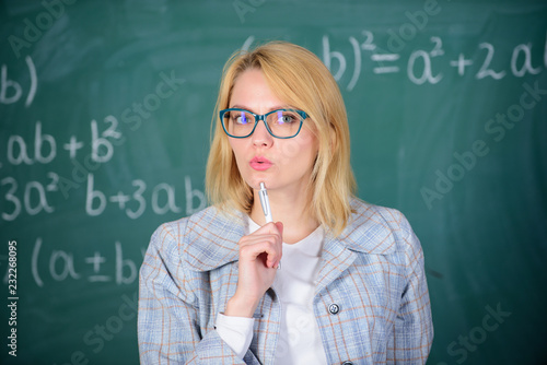 What make great teacher. Principles can make teaching more effective and more efficient. Woman teaching near chalkboard. Effective teaching involve acquiring relevant knowledge about students