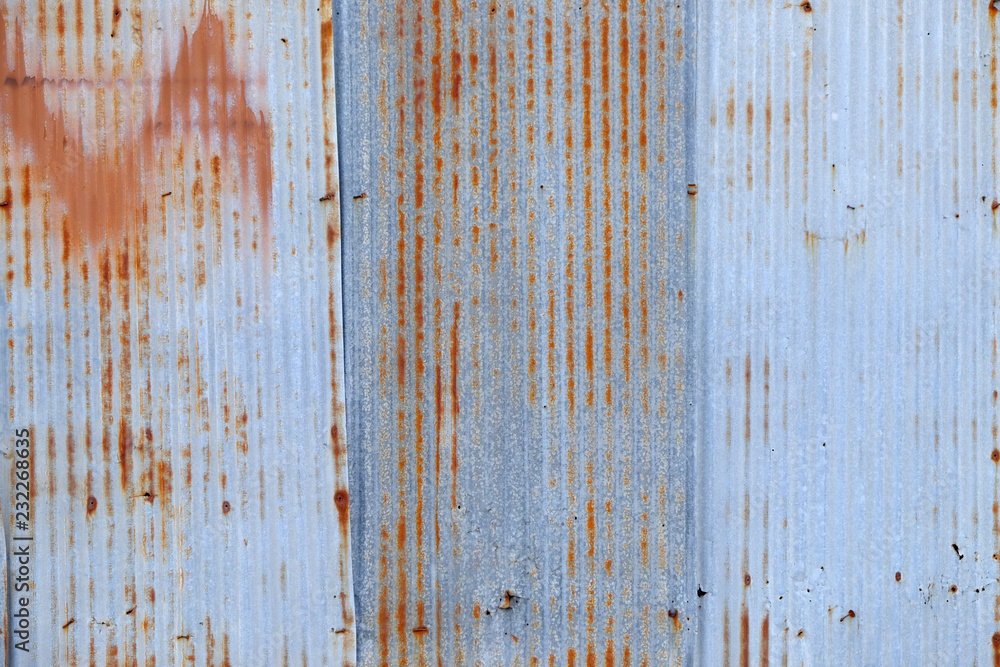 Old damage rusty zinc plat wall Old damage rusty zinc plat wall