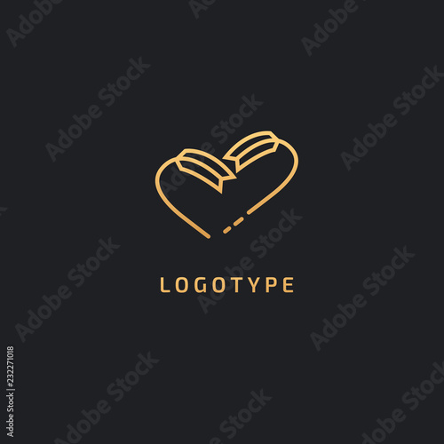 Vector stock logo, abstract nature sign. Illustration design of elegant, premium and royal logotype bakery, bread, agroculture, grain, millet, field, flour. Vector icon of gold ear.