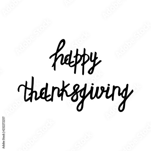 Hand drawn Thanksgiving lettering typography Vector vintage