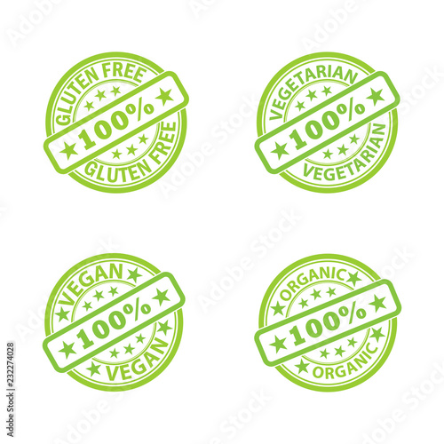 Green grunge imprint healthy signs