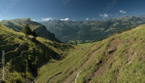 Pastures of Alp Palfries, largest Summer meadow in East Switzerland photo