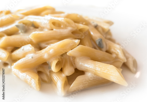 Penne pasta with gorgonzola sauce
