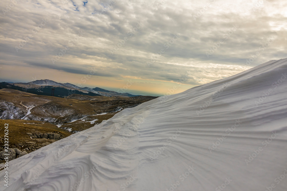 drifts from snow after a snowfall. Snow dunes. drifts from snow after a snowfall. Snow dunes.