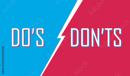 Do's and Don'ts Concept