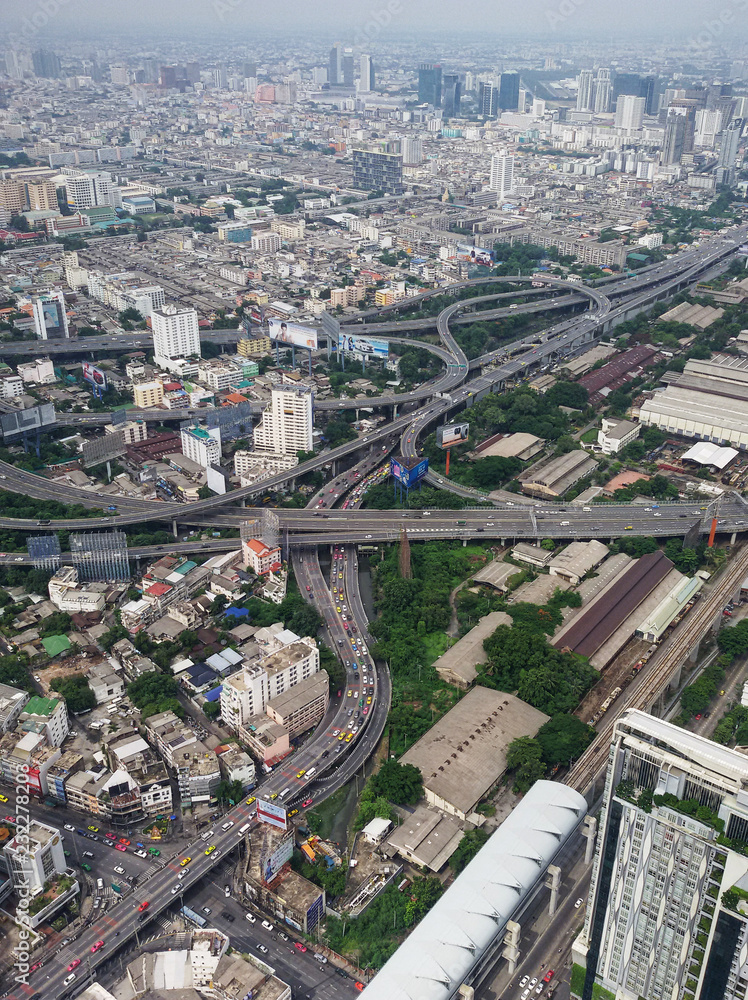 Aerial view of Bangkok 