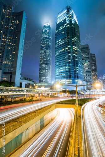 Night view of Hong Kong China