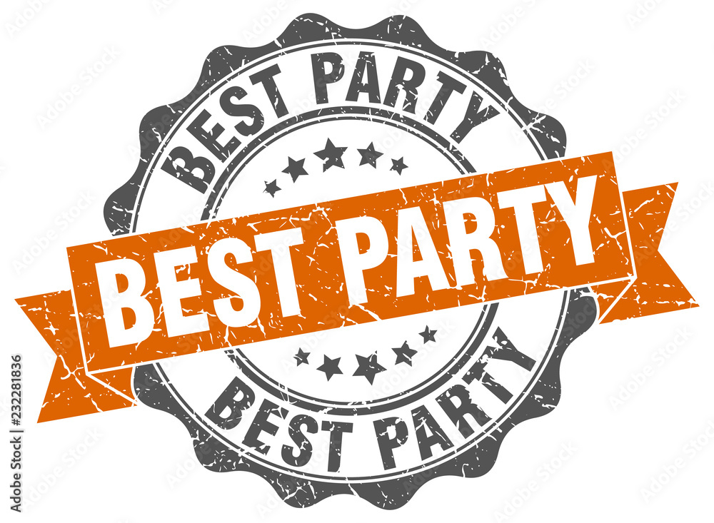 Obraz premium best party stamp. sign. seal