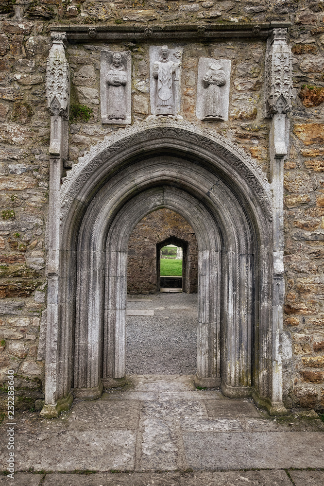 old temple door