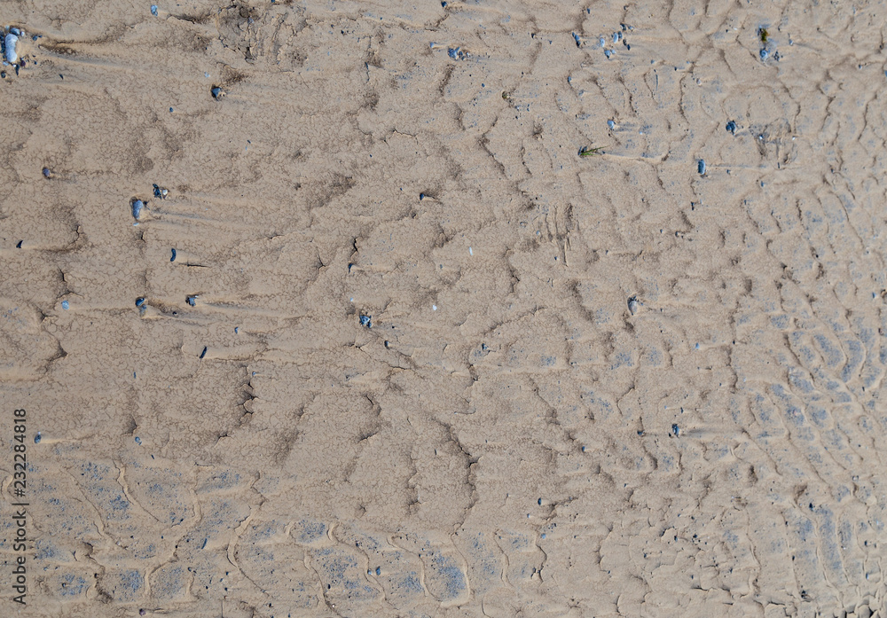 Sand dunes on mars close up