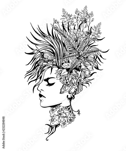 Woman head drawing 3
