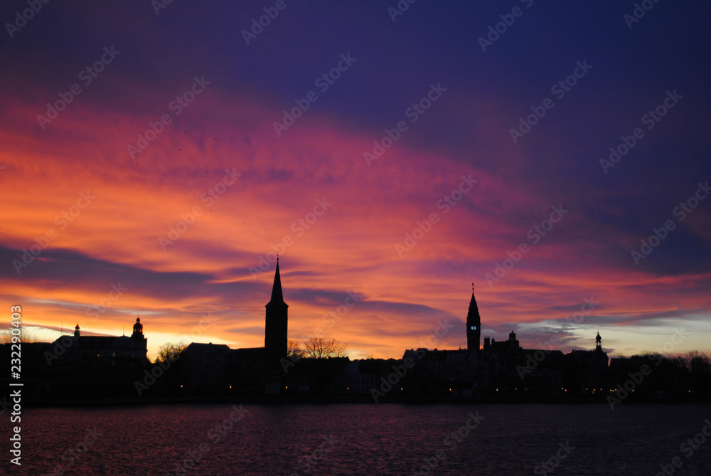 Fototapeta premium Dramatic sundown Köpenick