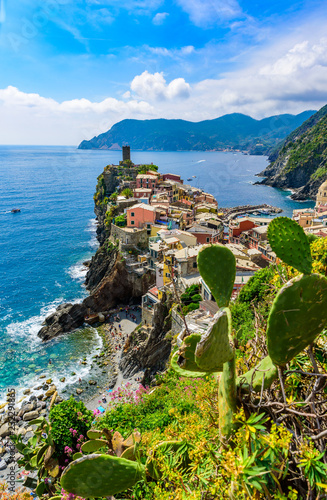 Obraz na plátne Vernazza - Village of Cinque Terre National Park at Coast of Italy