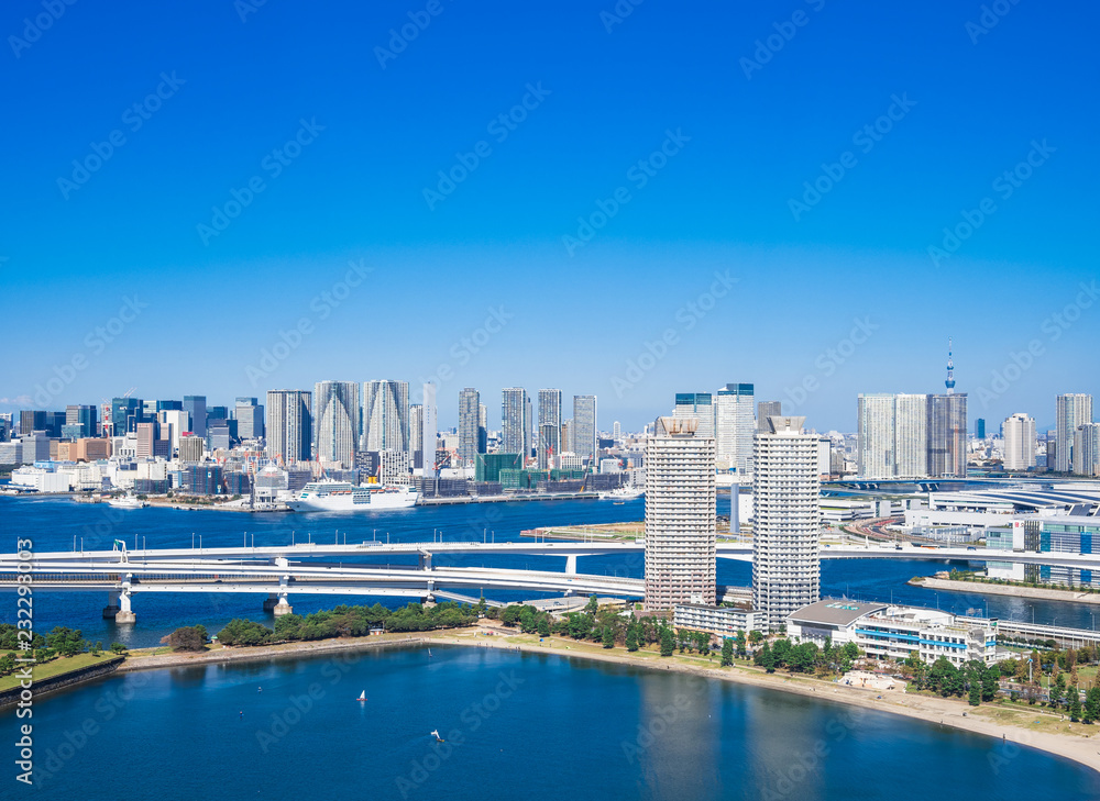 Fototapeta premium 東京 お台場海浜公園とベイエリア