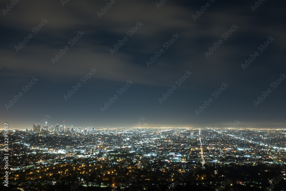 Naklejka premium Nachtlandschaft Los Angeles