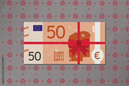 50 Euro - auf Schneeflockenmuster