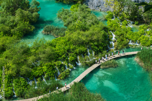 Beautiful view in Plitvice Lakes National Park. Croatia photo