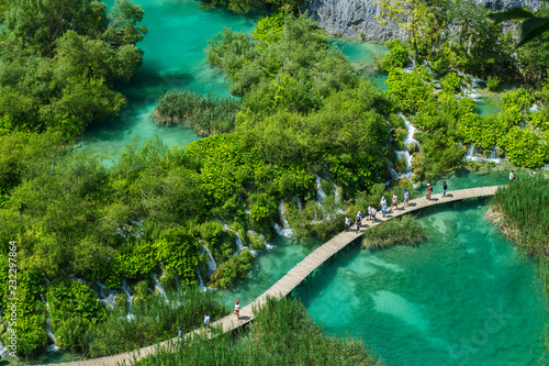 Obraz na plátně Beautiful view in Plitvice Lakes National Park. Croatia