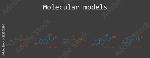Melatonin hormone molecule. In humans, it plays a role in circadian rhythm synchronization. Skeletal formula.
