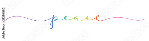 PEACE brush calligraphy banner