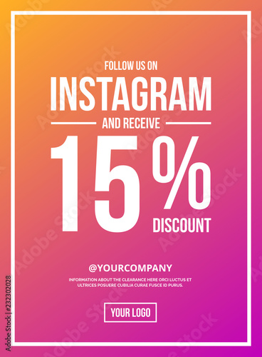 Follow Us On Instagram Sign Poster