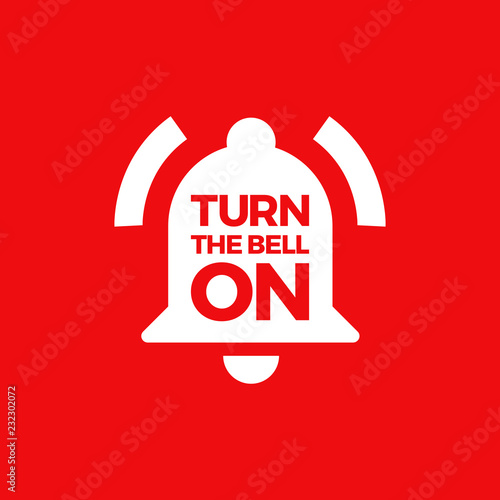 Turn The Bell On Vector Illustration
