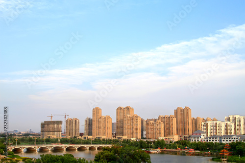 Fototapeta Naklejka Na Ścianę i Meble -  Urban construction scenery, China