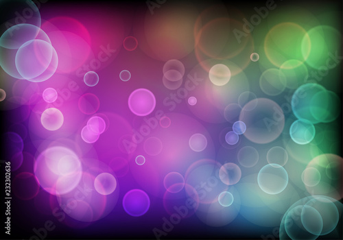 Colorful blur circle light abstract background vector