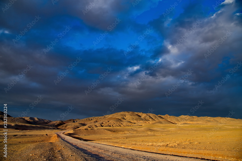 The unique beauty of the sky over The Mongolian steppes