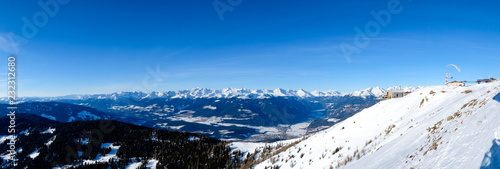 Panorama of Snow Landscape with Mountains © Timm