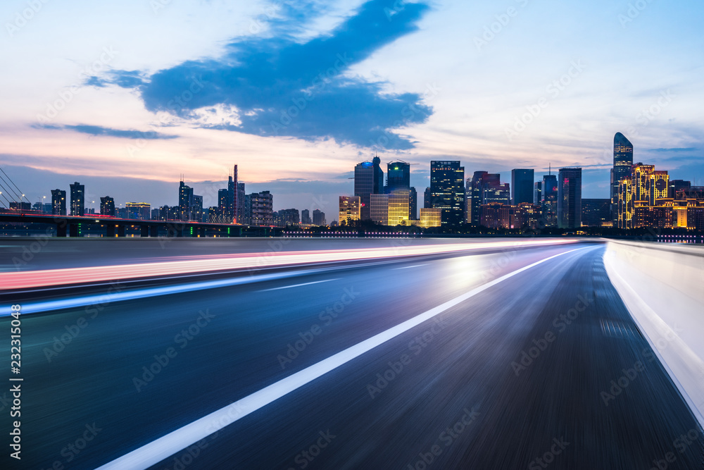 Fototapeta premium traffic in the city at night