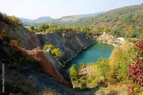 Flooded quarry Beňatina Slovakia