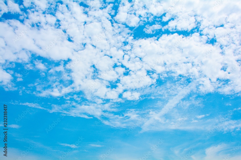 blue sky with cloud in summer - background
