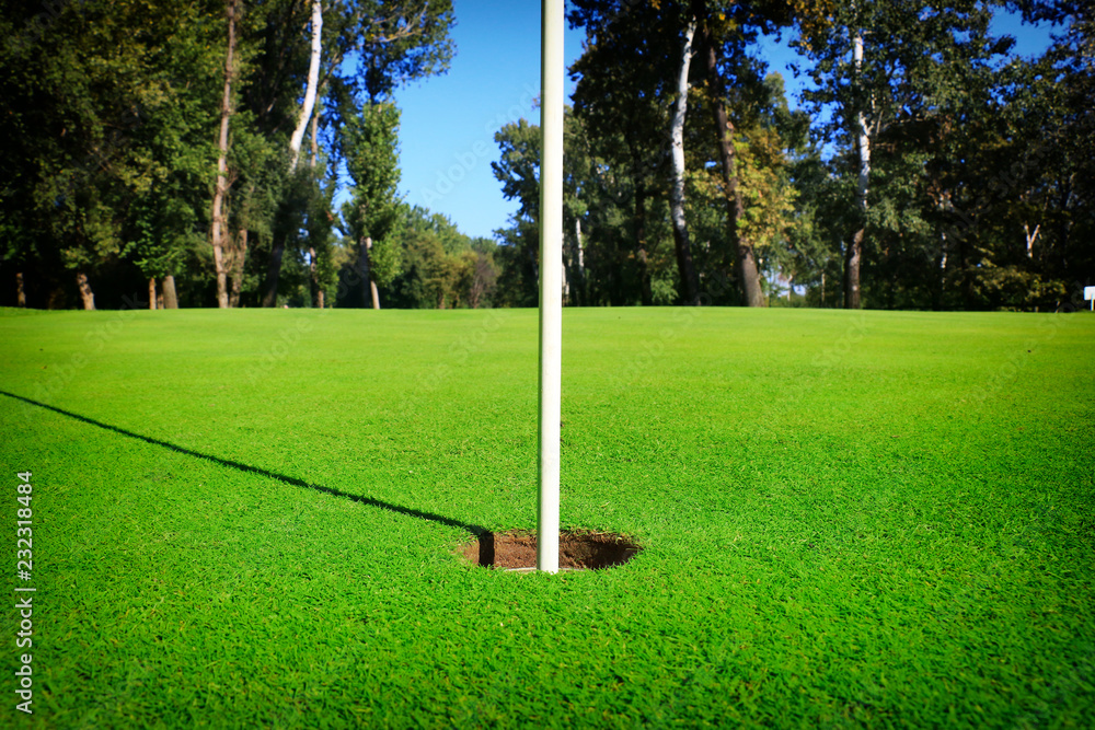 Obraz premium golf hole on a field
