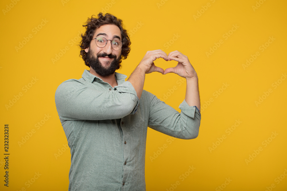 Fotografie young bearded businessman expressing a concept