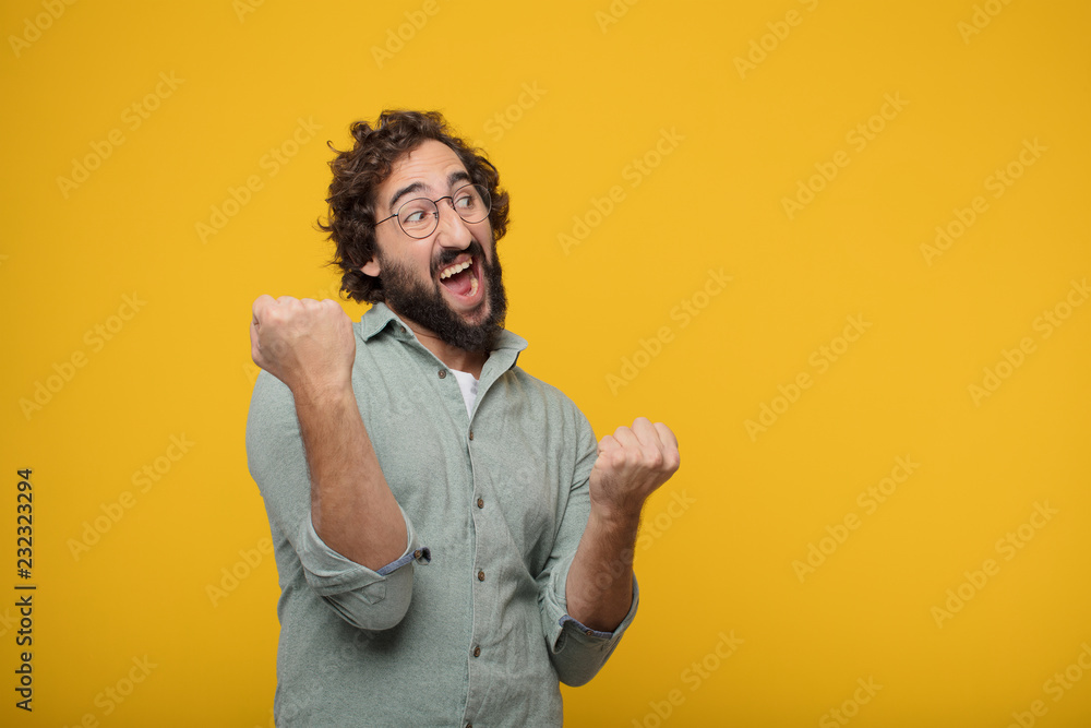 Fotografie young bearded businessman expressing a concept