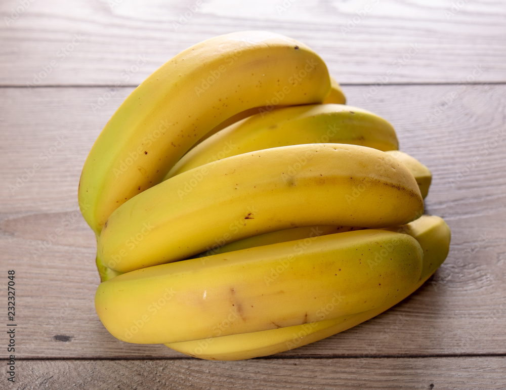 bananas on the wooden table bananas on the wooden table