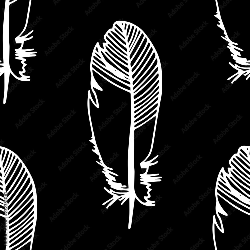 Obraz premium seamless abstract pattern with feather