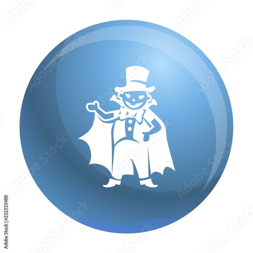 Dracula kid costume icon. Simple illustration of dracula kid costume vector icon for web design isolated on white background