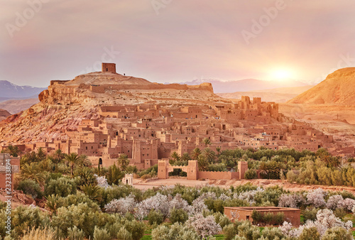 Leinwand Poster Kasbah Ait Ben Haddou in the Atlas Mountains of Morocco