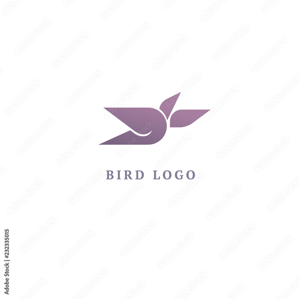 Bird silhouette logo. Vector abstract minimalistic illustration flying fowl. Pigeon icon. Zoo, pet shop, farm, bird feather, wild nature vector flat style logotype modern. Bird silhouette logo. Vector abstract minimalistic illustration flying fowl. Pigeon icon. Zoo, pet shop, farm, bird feather, wild nature vector flat style logotype modern.