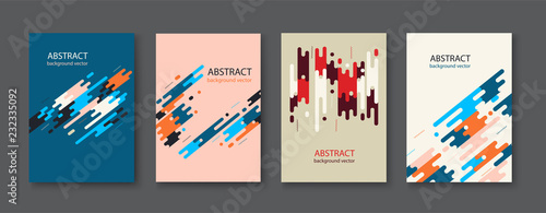 Covers with flat geometric pattern Background.Vector illustration.