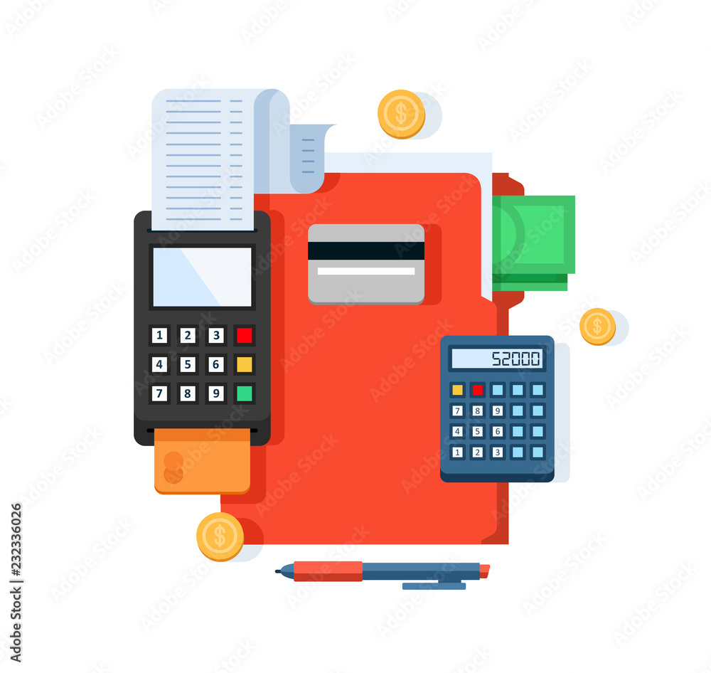 Accounting and bookkeeping vector illustration Accounting and bookkeeping vector illustration