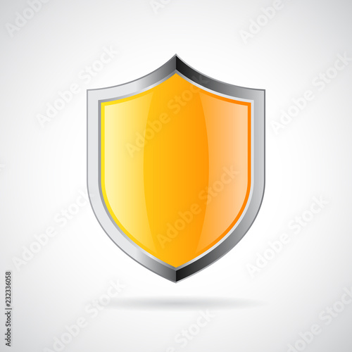 Free Download Yellow glass shield vector icon - GFXLoad