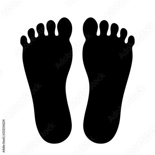 Human foot silhouette