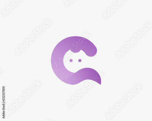 Cat colour logo design. Pet vector logotype