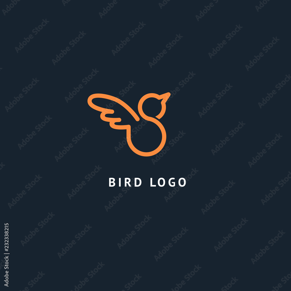 Bird silhouette logo. Vector abstract minimalistic illustration flying fowl. Pigeon icon. Zoo, pet shop, farm, bird feather, wild nature vector flat style logotype modern. Bird silhouette logo. Vector abstract minimalistic illustration flying fowl. Pigeon icon. Zoo, pet shop, farm, bird feather, wild nature vector flat style logotype modern.