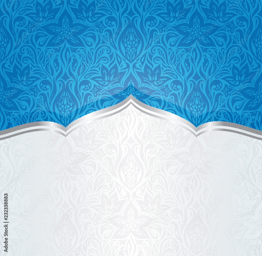 Floral Wallpaper Background decorative mandala mandala design in dark Blue trendy fashion design with copy space