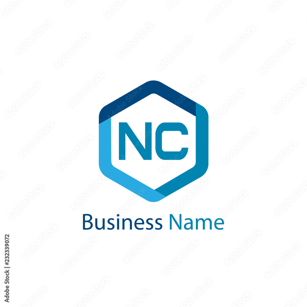 Initial Letter NC Logo Template Design Initial Letter NC Logo Template Design
