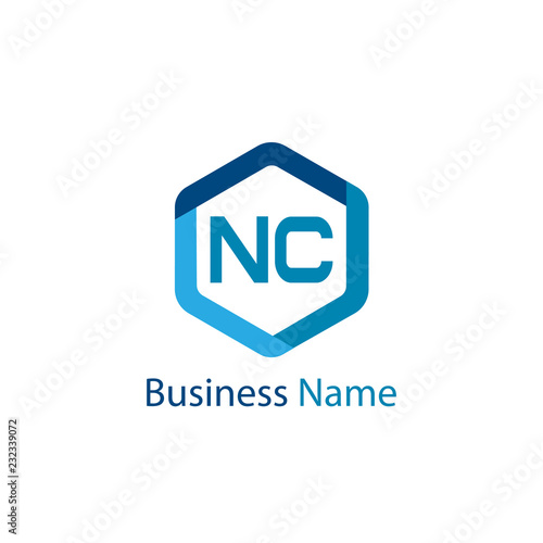 Initial Letter NC Logo Template Design © Scooby
